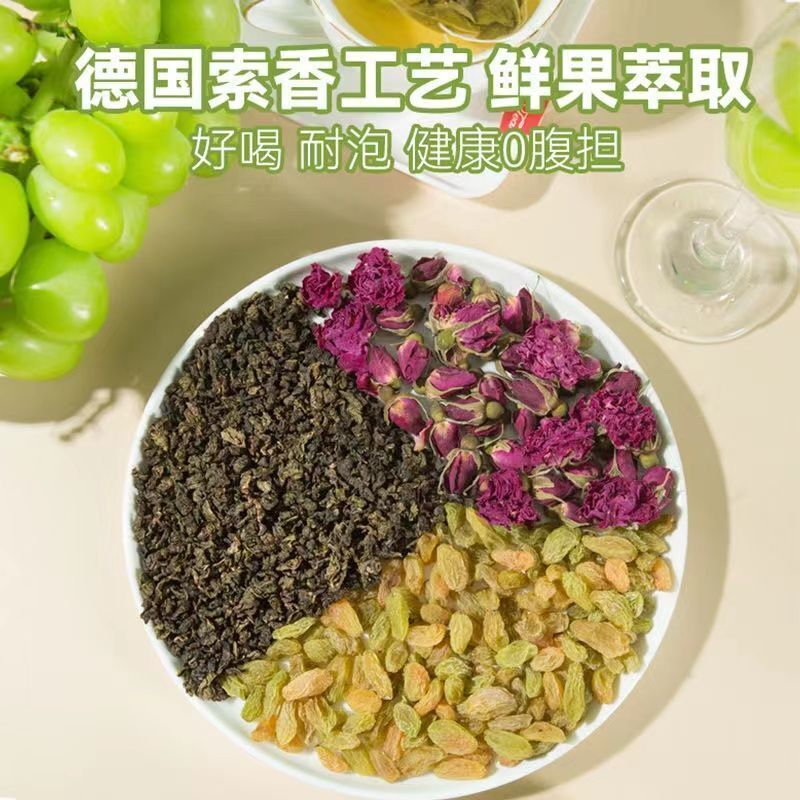 Grape Peach Oolong Tea Heavy Red Rose Flower Tea