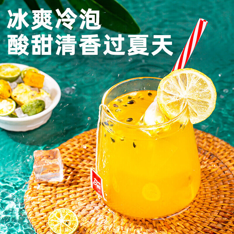 Golden Orange Passionfruit Infused Tea Bags Delightful Fruits Flowers Brew Tea