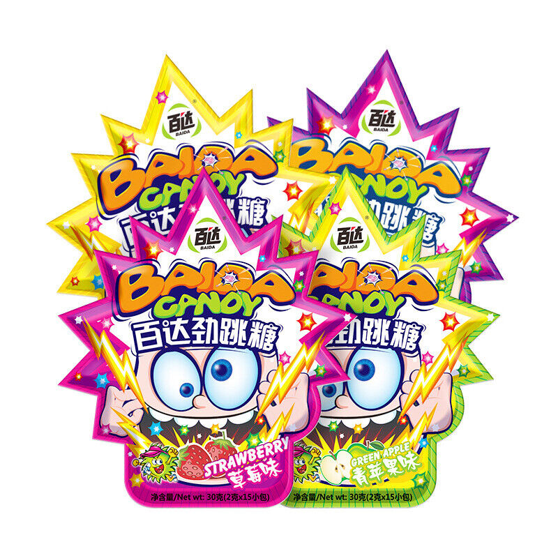 Baidajin Popping Candy Mixed Flavor Creative Candy Snacks百达劲跳糖劲跳棒糖混合味 Secondary image