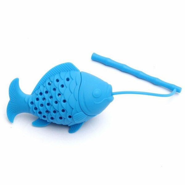 Handle Tea Infuser Fish Silicone Loose Leaf Tea Filter Strainer Diffuser TeaTool