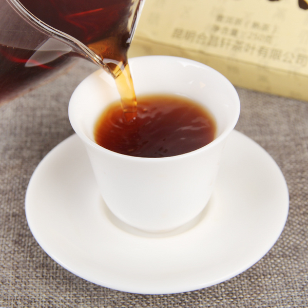HelloYoung 250g Yunnan Da Ye Puerh Tea Brick Oujin Da Ye Ripe Tea Aged Black Tea