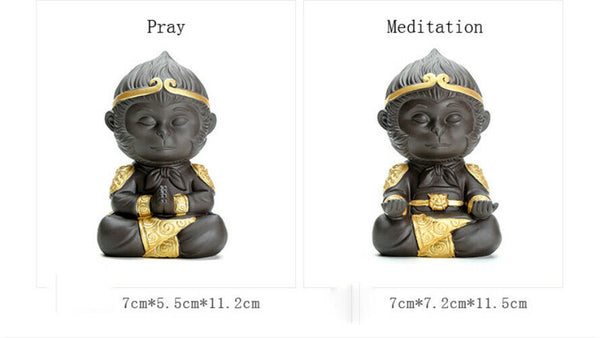 Tea Pets Chinese Purple Tea Pet Clay Kung Fu Tea Set Monkey King Tea Accessories