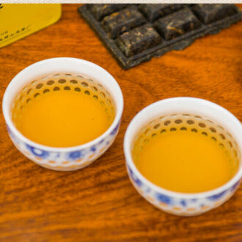HelloYoung Genuine Jun Shan Huang Cha China Yellow Tea Mini Gold Brick Pressed Tea 45g Box
