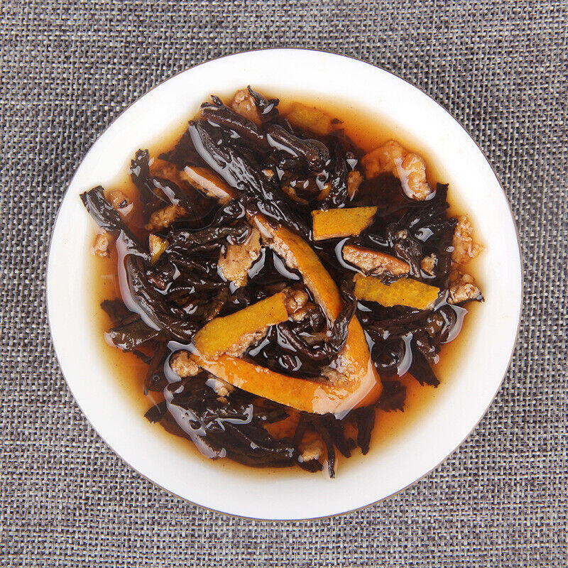 HelloYoung 500g Yunnan Chenpi Pu'er tea cake citrus ripe tea black tea small jade cake