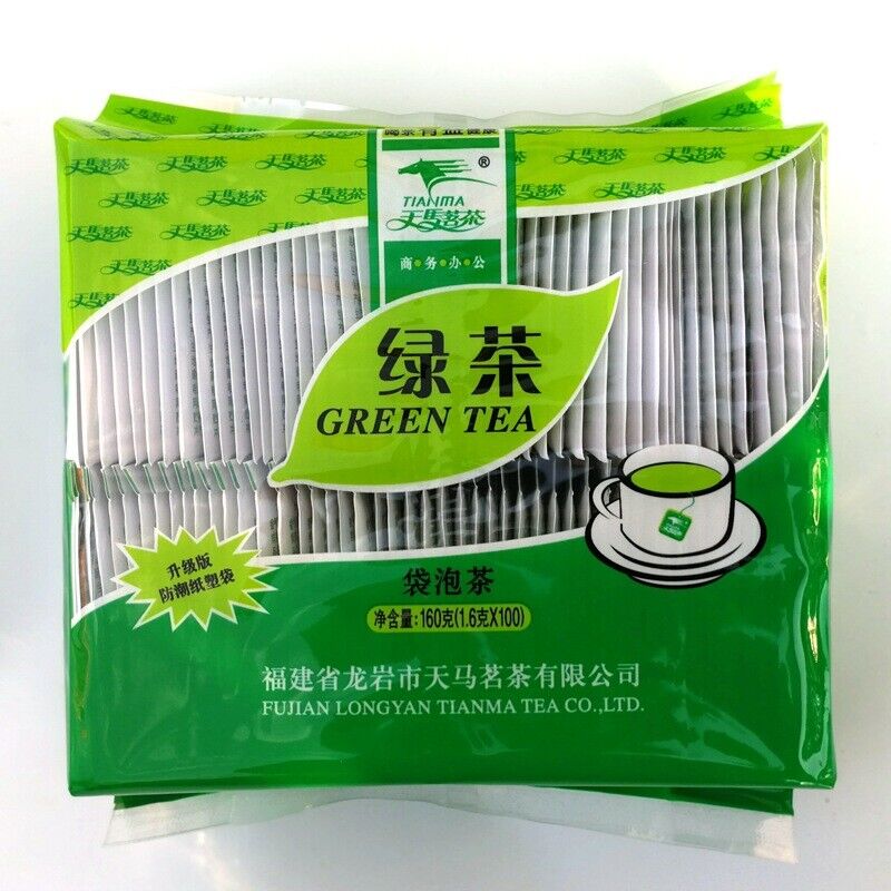 HelloYoung Green Tea Bags Disposable Tea Bags 100 sachets per bag 160g