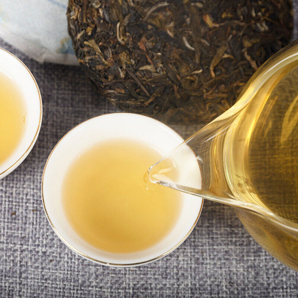 HelloYoung 100g*3 Tea Cake Natural Spring Tea Yunnan Tea Lao Man'e Healthy Drinks