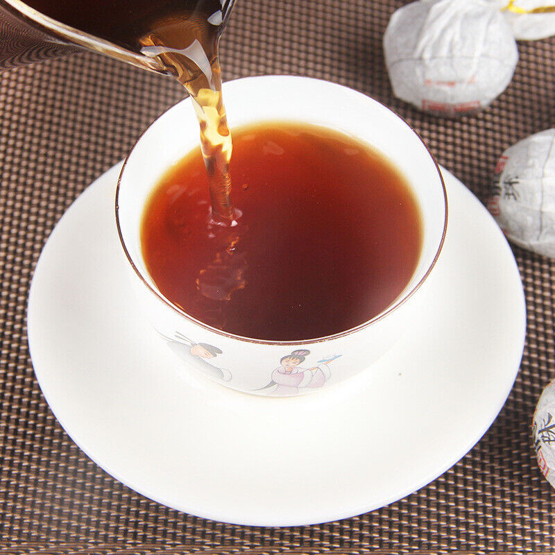 HelloYoung 500g Ancient Tree Longzhu Tuocha Top Bulk Cooked Pu'er Small Grain Tea Bingdao