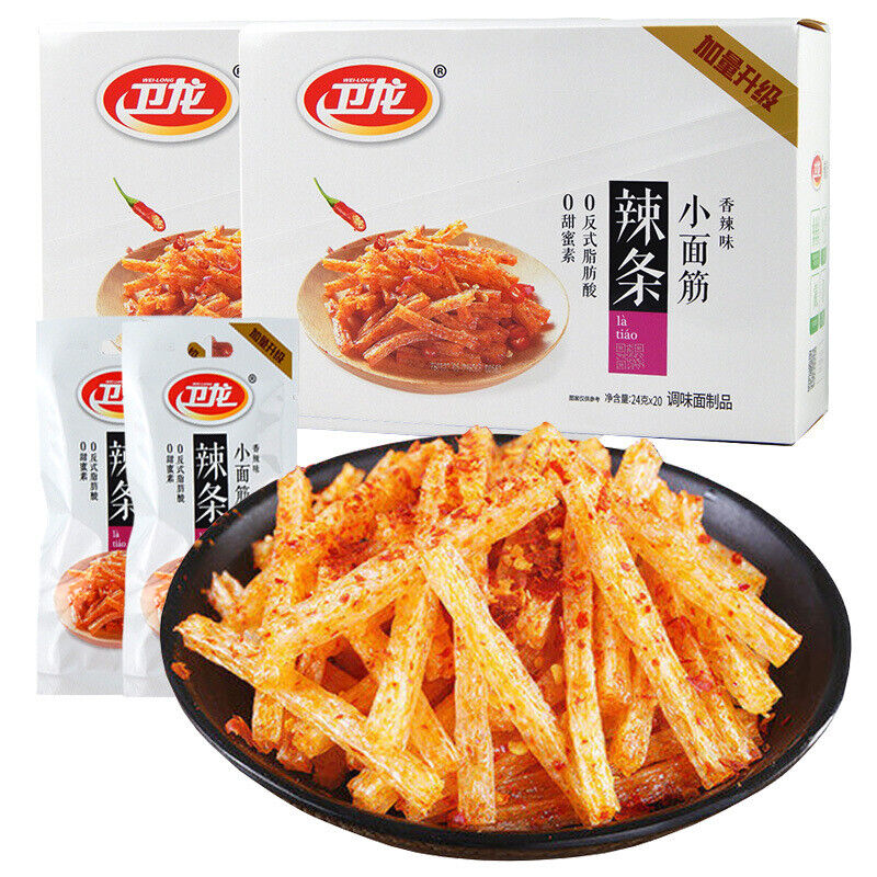 Weilong Small Gluten Spicy Strips Vegetarian Meat Spicy Snacks 卫龙小面筋辣条大刀肉素肉零食 Main image