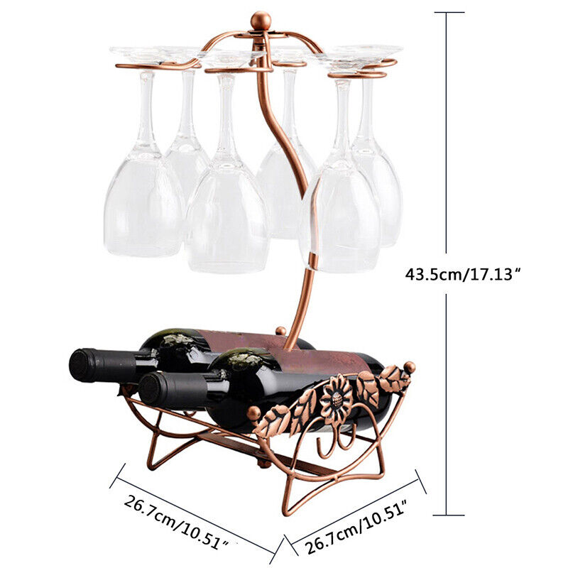 Wine Rack Wine Bottle Holder Glass Cup Holder Display Champagne Bottles Stand