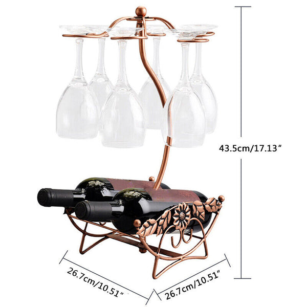 Wine Rack Wine Bottle Holder Glass Cup Holder Display Champagne Bottles Stand