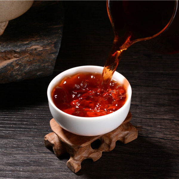 HelloYoung Yunnan Big Leaf Puerh Tea Cake Pu'er Ripe Tea 357g Top-Grade Chinese Dark Tea