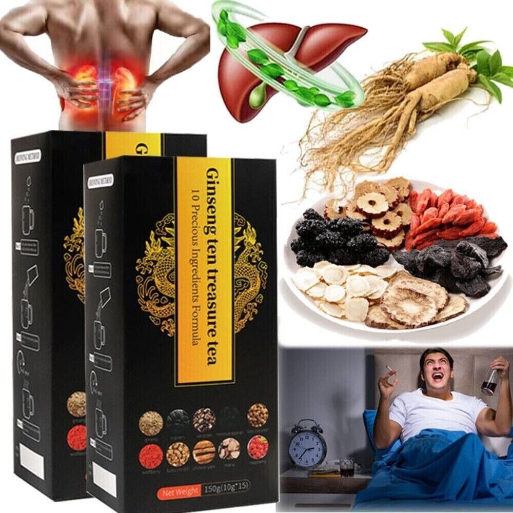 Ginseng Treasure Tea 10 Ingredients Premium Herbal Goji Blend Natural Main image