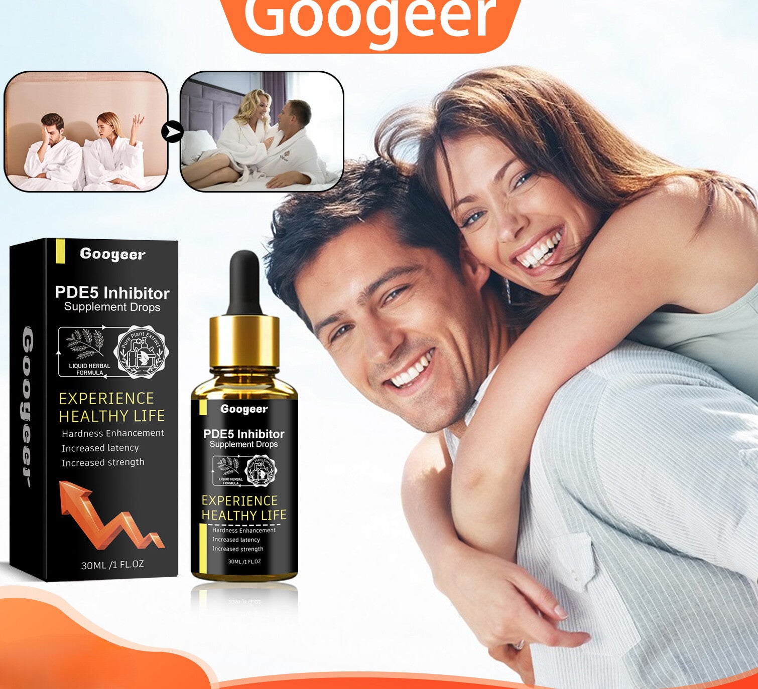 Male Enhancement Care Drops - Natural PDE5 Inhibitor Supplement, 2pcs Secondary image
