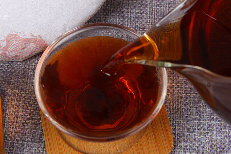 HelloYoung Yunnan Pu'er Ripe Tea 357g Big Golden Bud Ripe Puerh Tea Cake