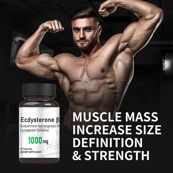 Ecdysterone Hydroxypropyl-E Cyclodextrin Complex Capsules - 1000mg - 60 Capsules