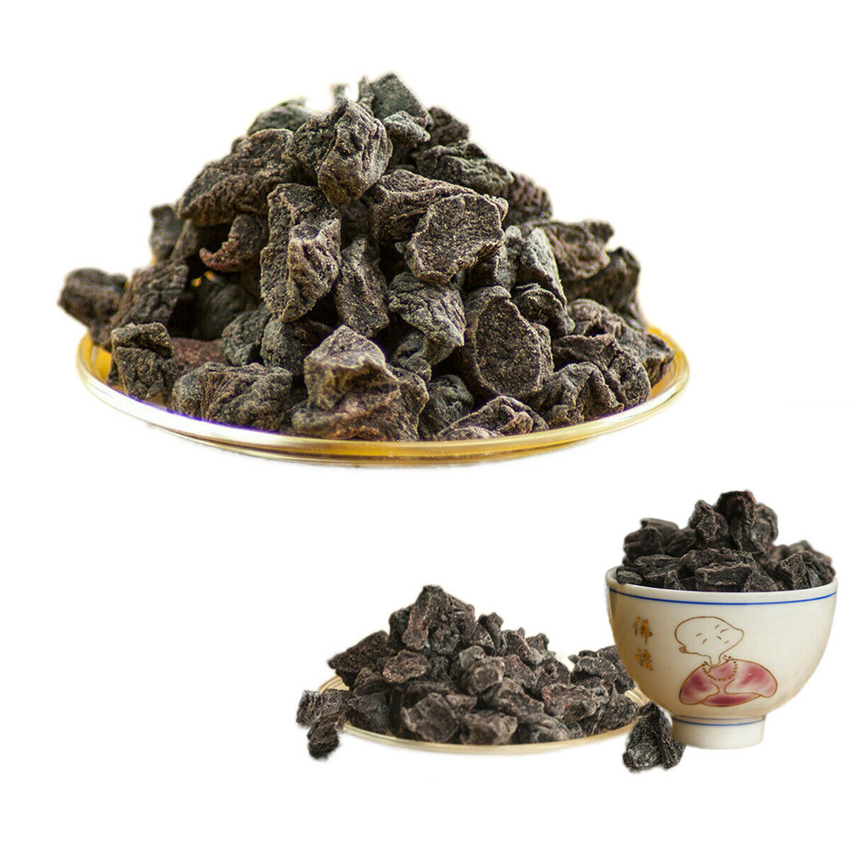 HelloYoung Flower Tea Natural Eatable Dry Dark Smoked Plum Ebony Fruit Nut New Scented Tea