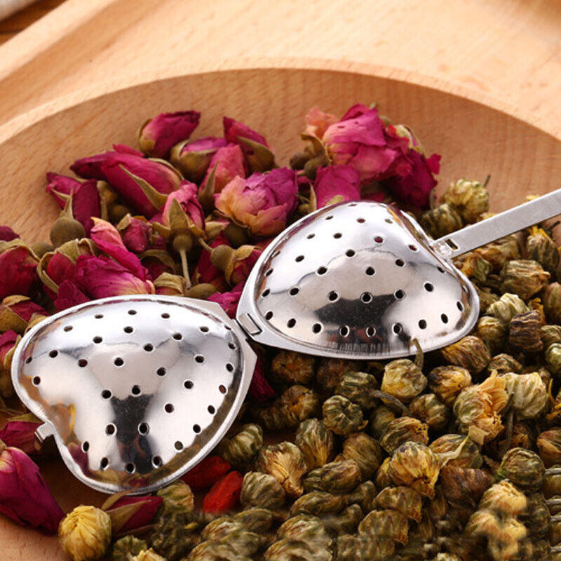 Tea Infuser Spoon Strainer  Stainless Steel Practical Heart Shape Steeper Spoon