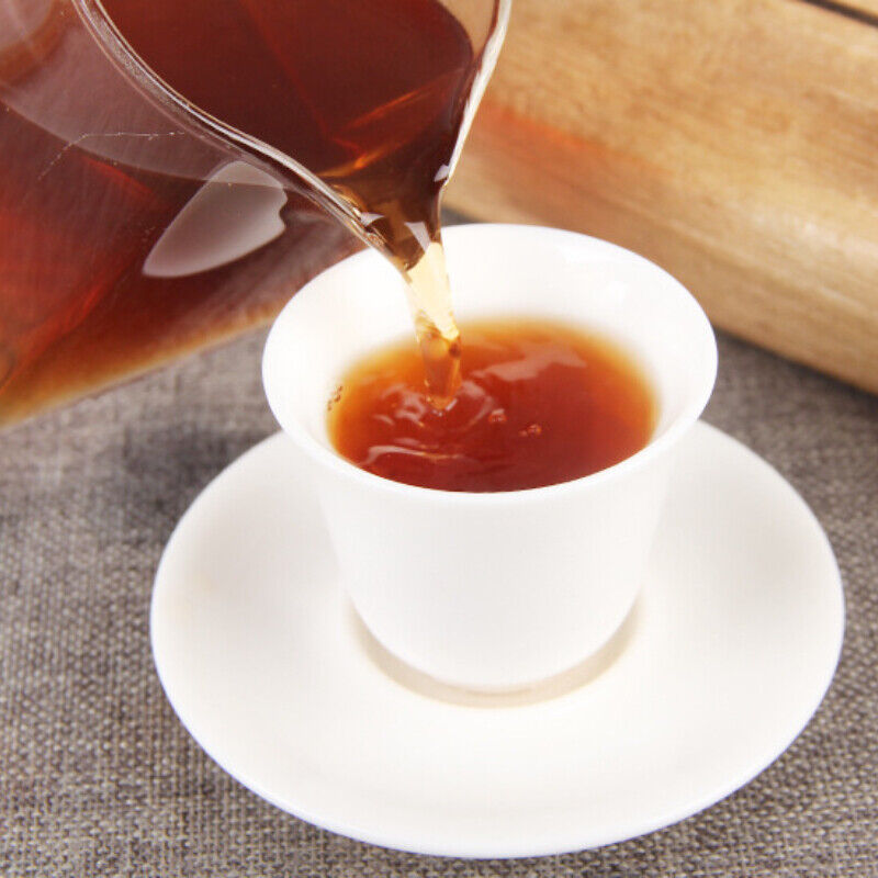 HelloYoung 1000g Pu'er Ripe Tea Brick Yunnan Ancient Tree Pu'er Tea Organic Old Terrier Tea