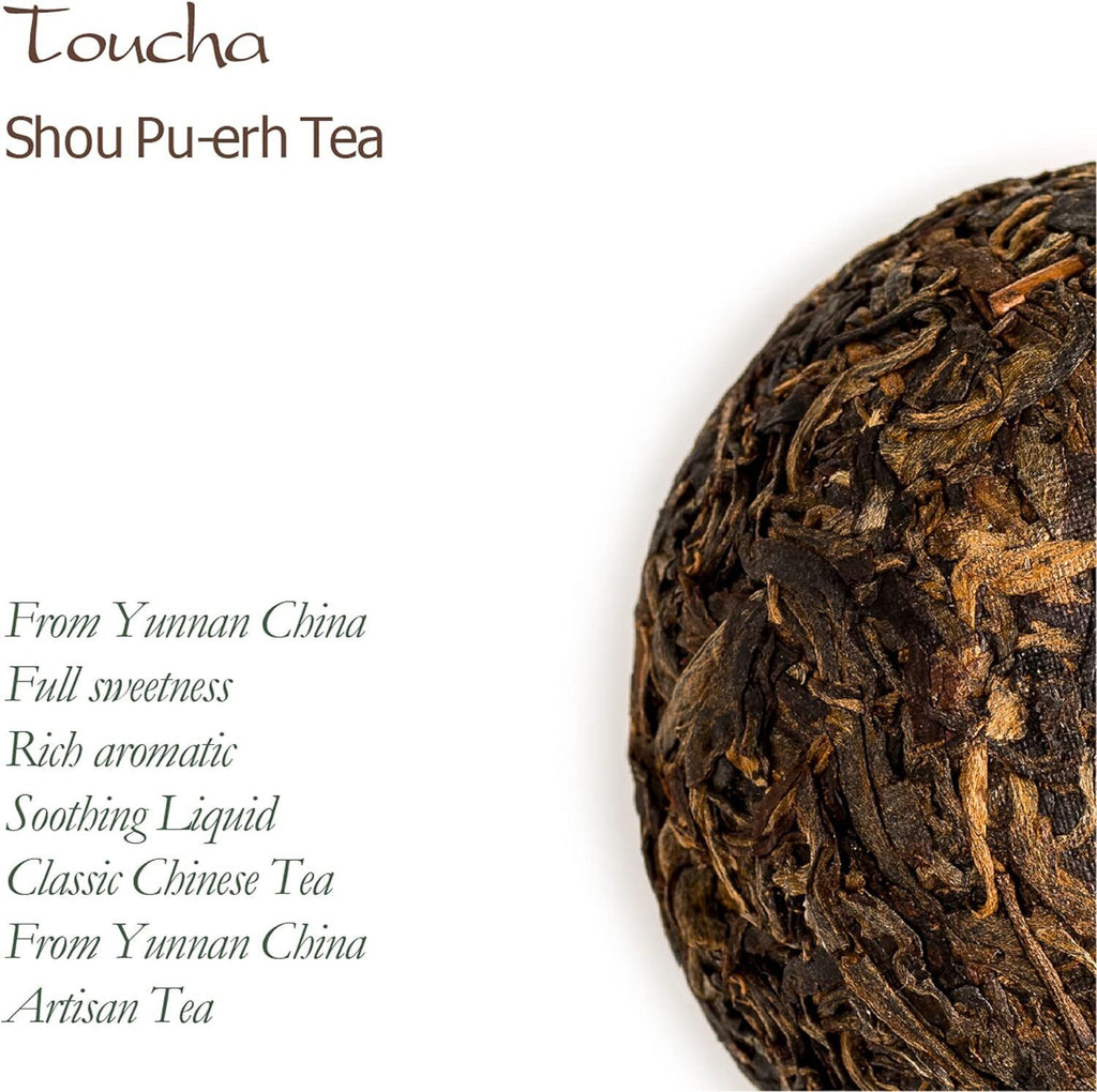 Toucha Pu-erh Tea Yunnan China - TOU Cha Bird Nest Pressed Chinese Puer Tea 100g