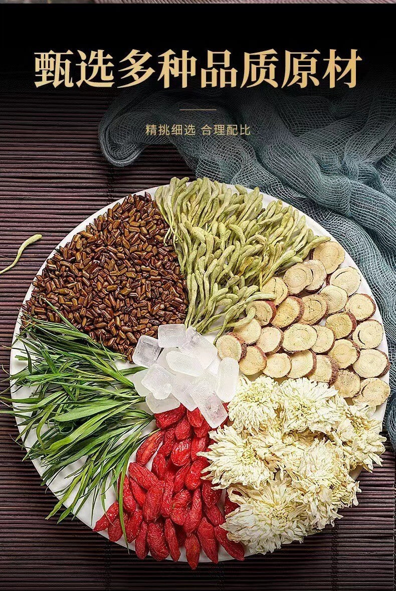 Herbal Tea for Detox and Relaxation Bamboo Leaf, Honeysuckle, and Chrysanthemum