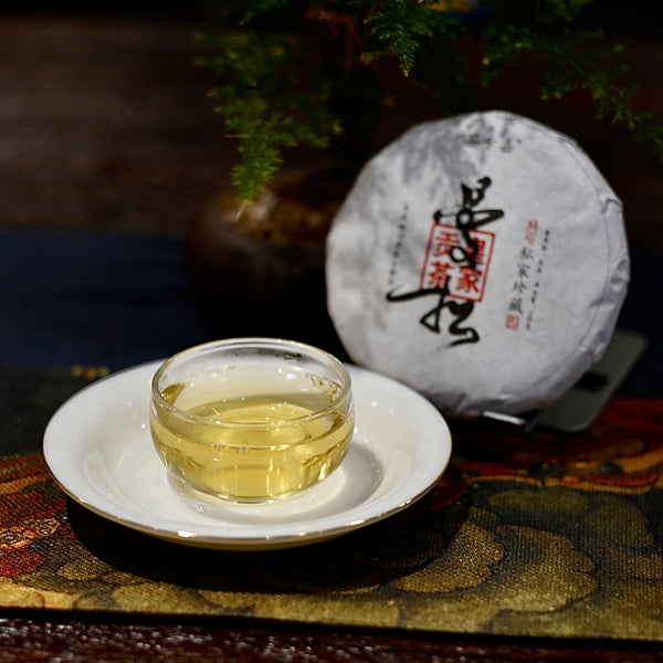 HelloYoung Yibang Mansong Pu-erh Raw Tea Cake Yiwu Seven Seeds Pu-erh Tea Cake 100g/3.52oz