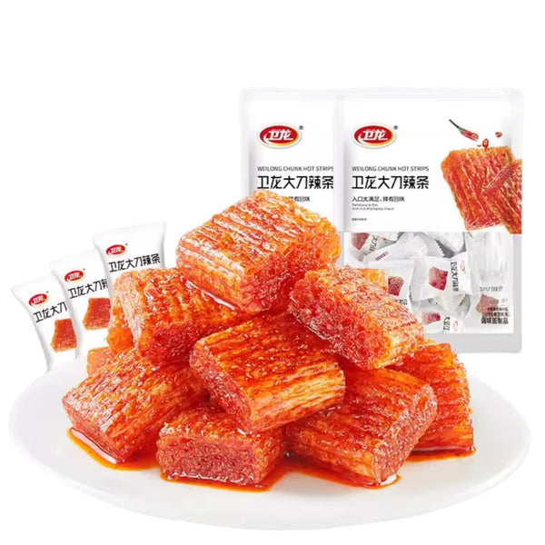 Chinese Special Snack Food 78g (Pack of 2) Spicy Strips Spicy Gluten Latiao