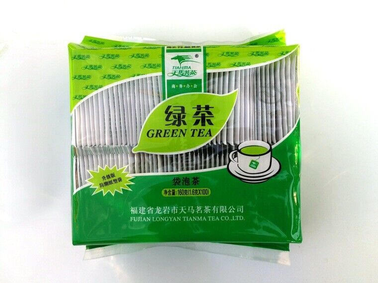 HelloYoung Green Tea Bags Disposable Tea Bags 100 sachets per bag 160g