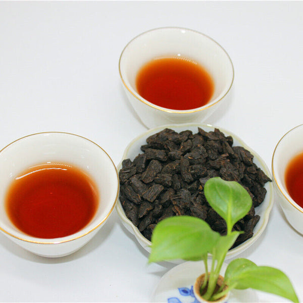 HelloYoung Yunnan Pu'er Tea 500g Cloth Bag Tea Fossil Menghai Ripe Tea Pu'er