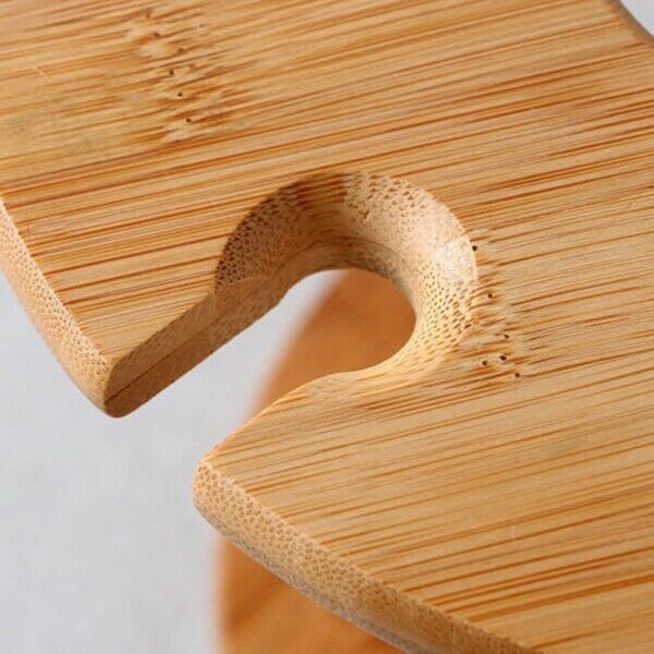 Wine Bottle Glass Holder Bamboo Tabletop Wine Drying Racks Camping For 6 Glass