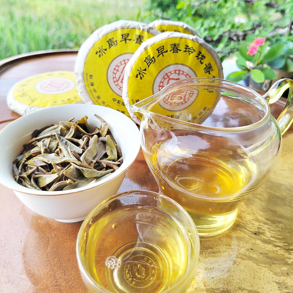 HelloYoung 100g Icelandic Pu'er Tea, Yunnan Mengku Old Tree Cake Spring Pu'er Tea