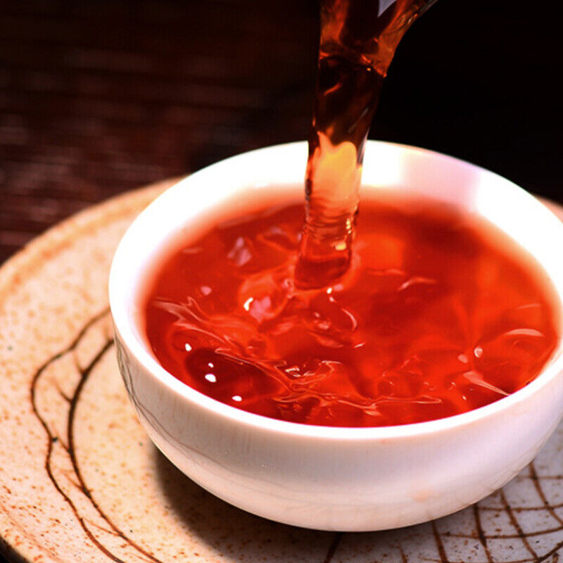HelloYoung 357g Zhonghong Yin Yiwu Zhangxiang Pu'er Ripe Tea Yiwu Daye Pu'er Ripe Tea Cake