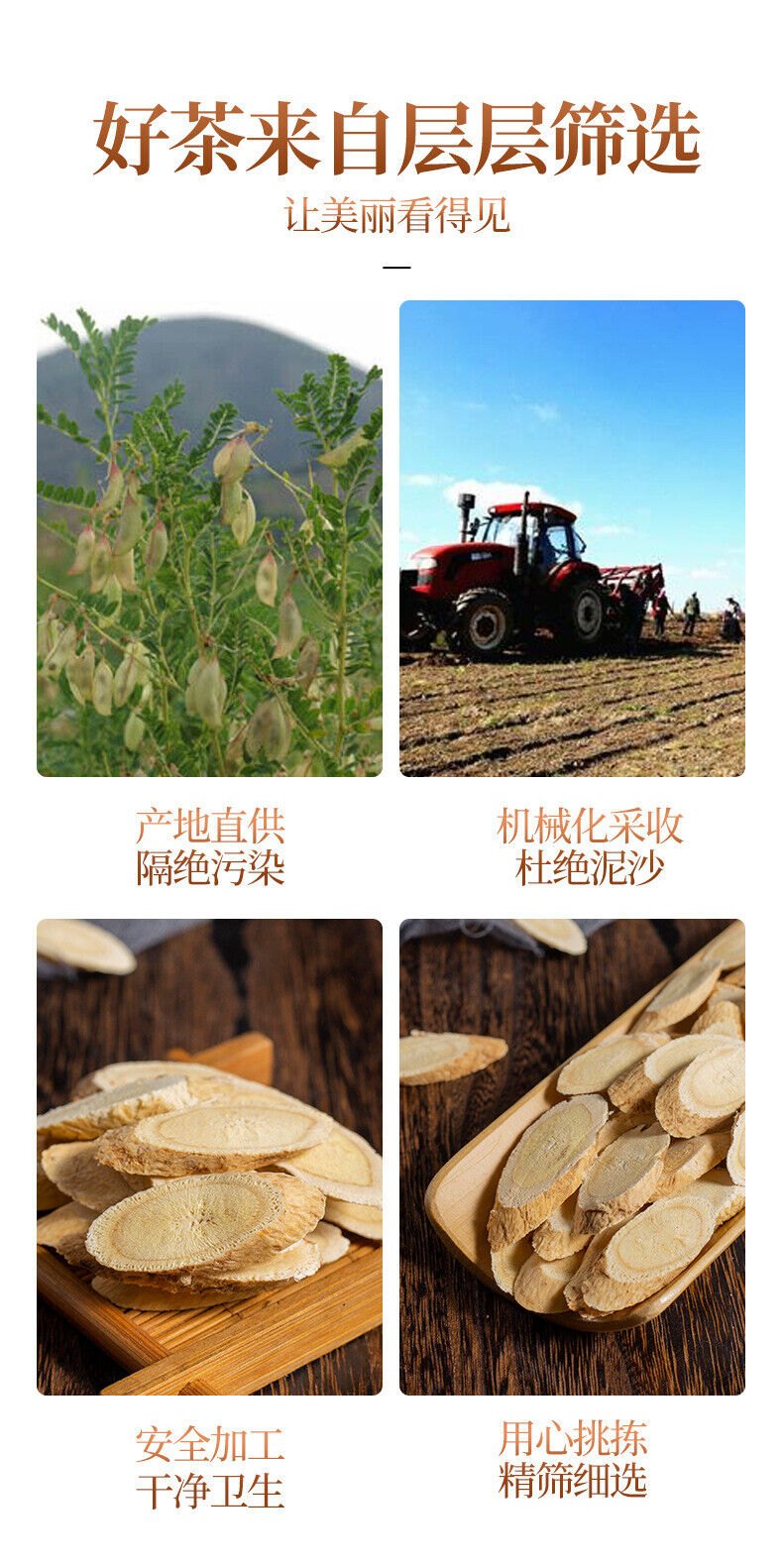 110g Herbal Medicine Astragalus Quality Hand-selected Astragalus Slices