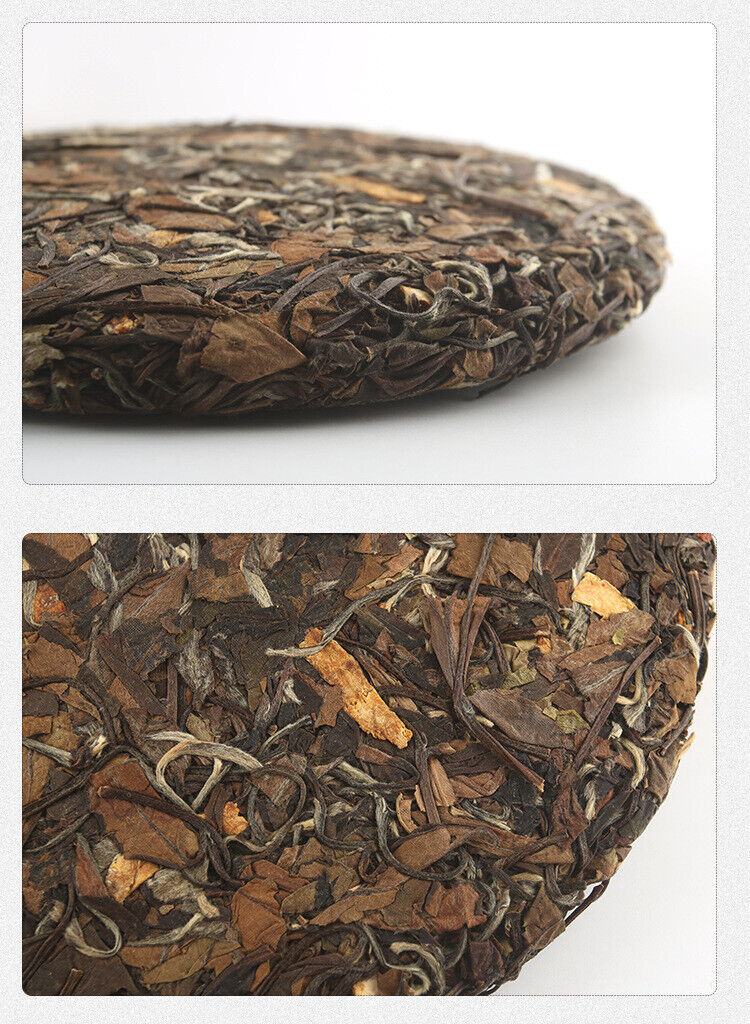 350g Fuding White Tea Tangerine peel and Shou Mei tea cake Alpine sun-cured tea