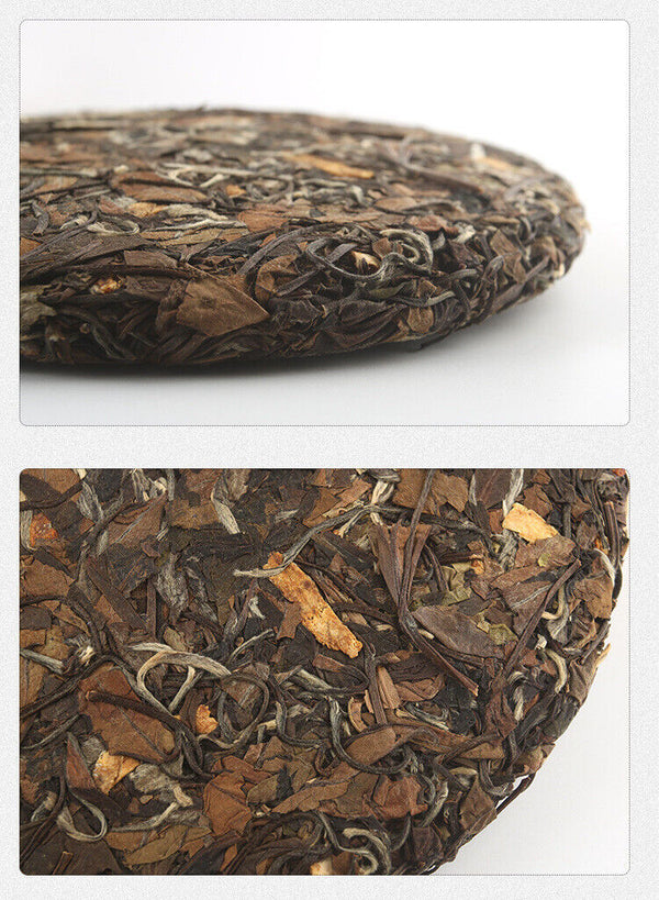 350g Fuding White Tea Tangerine peel and Shou Mei tea cake Alpine sun-cured tea