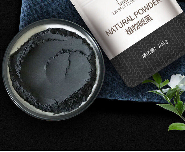 Bamboo Charcoal Powder Natural Black Pigment Edible Plant Charcoal Black,
