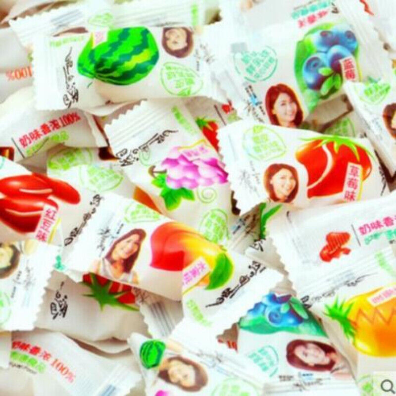 HelloYoung Chinese FoodMulti Tastes Stuffed Soft Candy Crispy Fresh Milk Balls Candy,