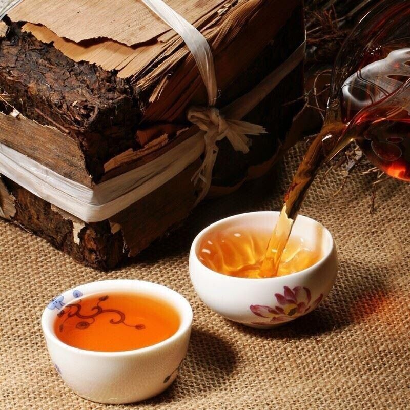HelloYoung Raw Puer Tea Oldest Puer Tea Ansestor Antique Honey Sweet Dull-red Puer Tea 250g
