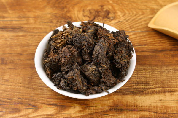 Black Tea Puerh Tea,Golden Bud Old Tea Head Menghai Ripe Tea 500g