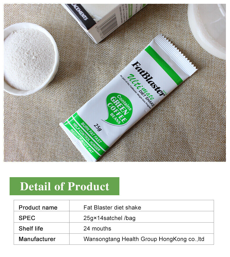 Fat Blaster Diet Weight Loss Replacement Milkshake Green Coffee Powder