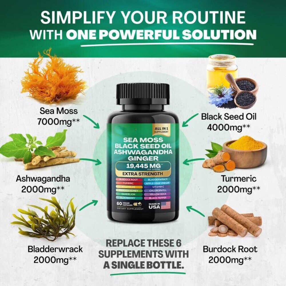 Dynamic Vitality Bundle - Sea Moss Multivitamin & Shilajit Power Combo Secondary image