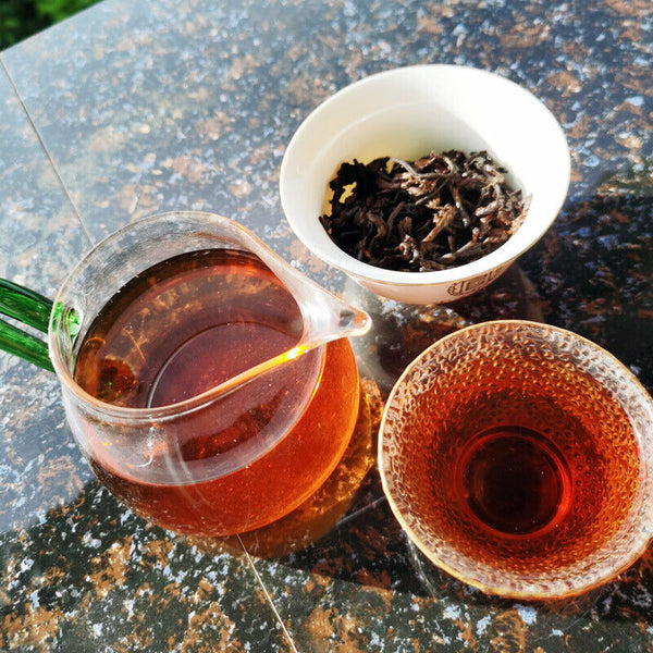 HelloYoung Yunnan Seven Seeds Cake Tea Yiwu High Pole Ancient Ripe Old Pu'er Tea Cake12.6oz