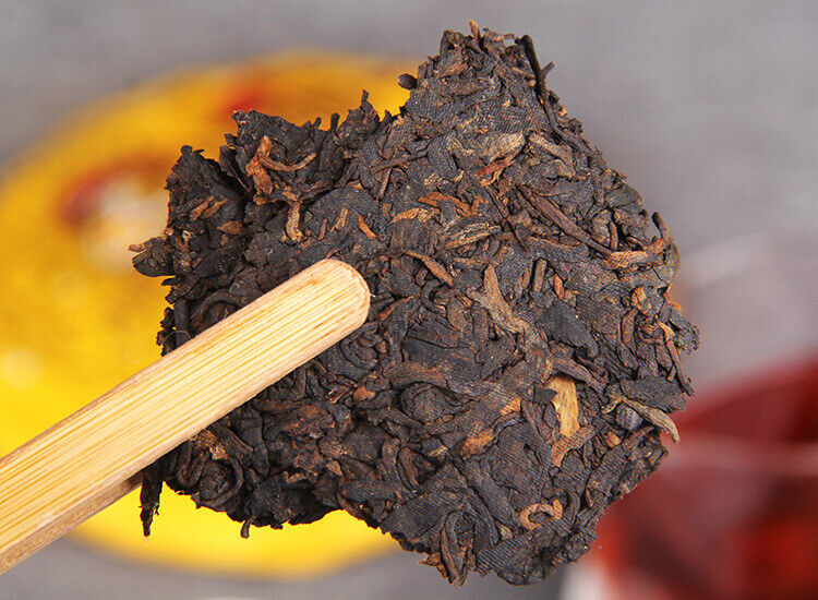 HelloYoung 357g Puerh Ripe Tea Menghai Chenxiang Yunnan Seven Seed Cake Puerh Golden Bud