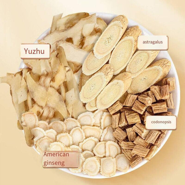 Codonopsis Astragalus Yuzhu American Ginseng Health Tea 7g*10 Yuanqi Sibao Tea