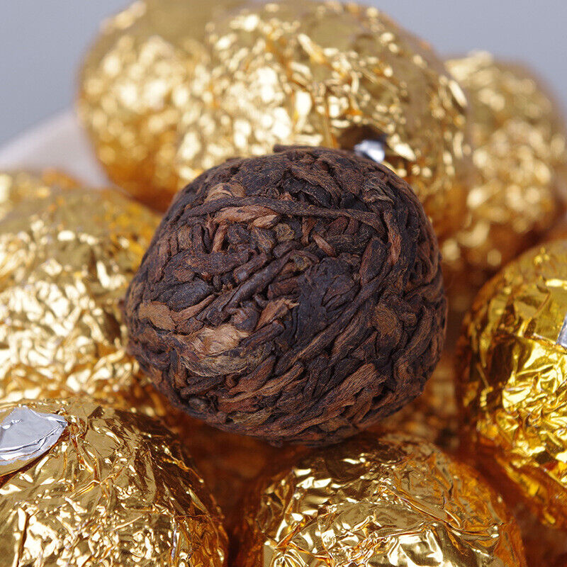 HelloYoung Dragon Pearl Ancient Tree Ripe Tea 500g Dragon Pearl Puerh Loose Tea Golden Bud