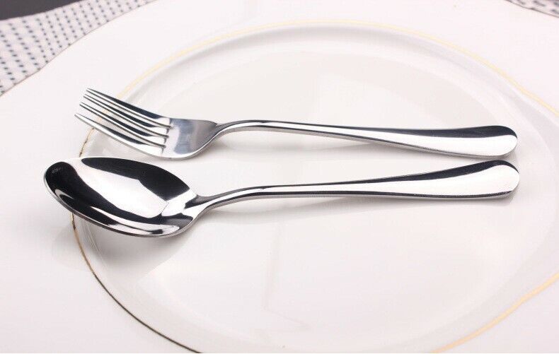 3Pcs Outdoor Portable Stainless Steel Spoon Fork Lunch Dinnerware Tableware Case