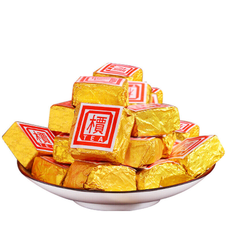 HelloYoung 500g Menghai Pu'er Ripe Tea Small Square Brick Tea Leaves Pu'er Tea Tuo Tea Main image