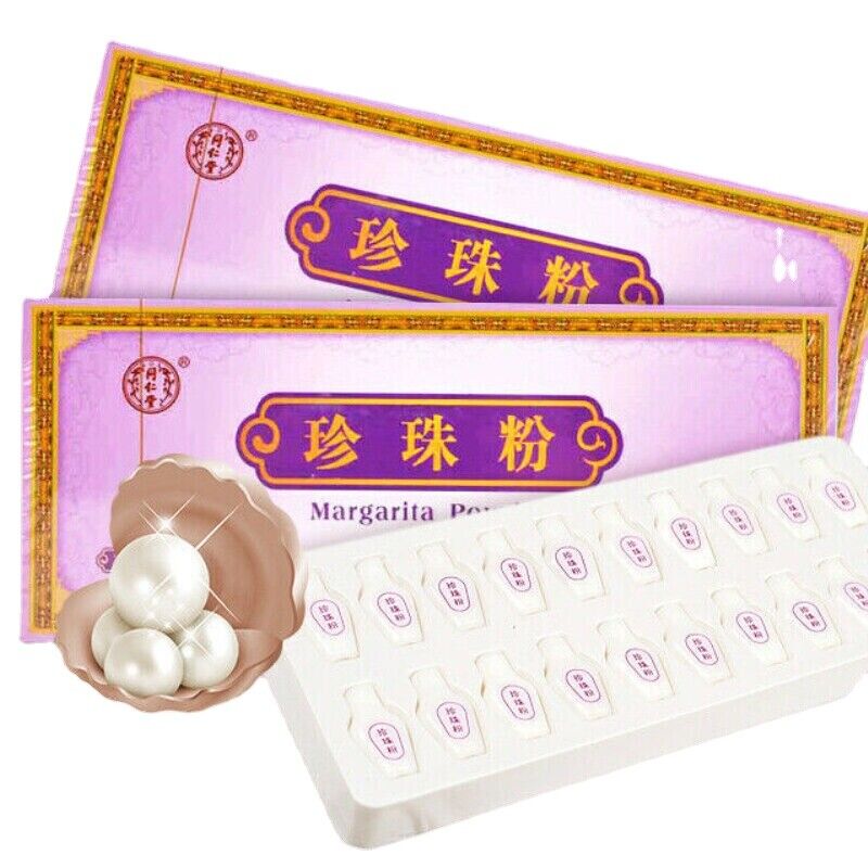 HelloYoung 0.3g*20bottle Margarita Pearl Powder TongRenTang Natural Healthy Herb同仁堂珍珠粉天然面膜粉 Main image