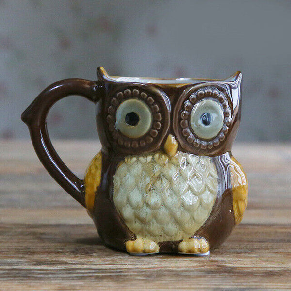 300ml Owl Cartoon Cup Milk Tea Mug Cups Mug Home Office Drinkware Coffee Ceramic