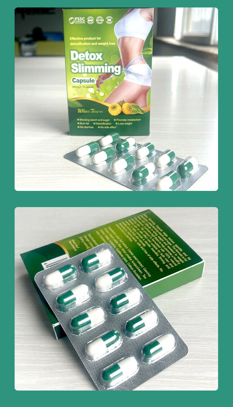 Detox Slimming Capsules Natural Weight Loss & Cleanse, Boost Metabolism & Energy