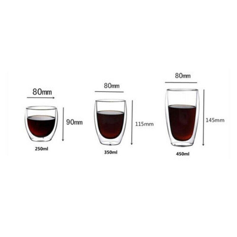 Fashion Classic Glass Double Wall Transparent Coffee Cups Insulate Office Tea Secondary image